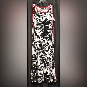 Black and White Dennis Basso Maxi Dress